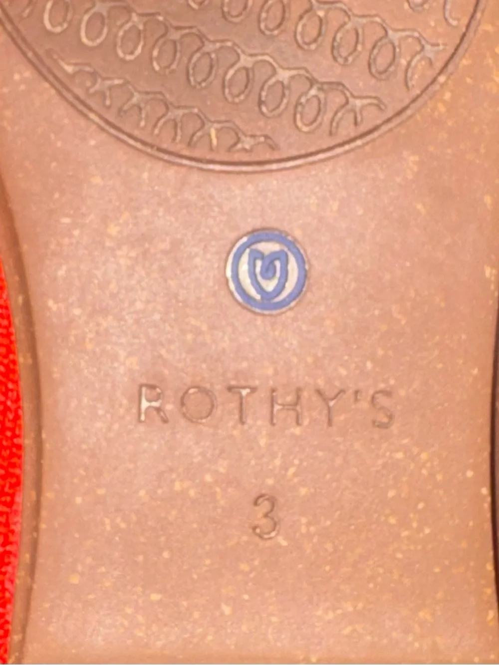ROTHY’S designer  red slip on dress shoes girl’s size 3